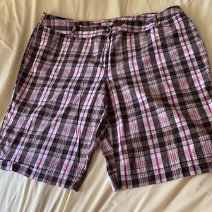 COOL!!! Cotton/Spandex Shorts, 24W Pink/Brown